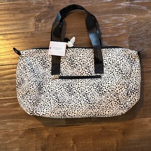 Stylish Black and White Weekender Bag